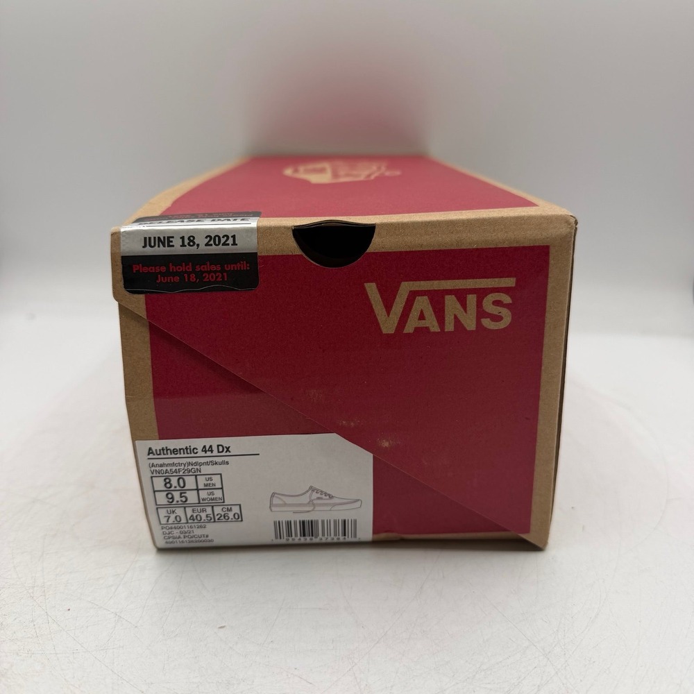 VANS Anaheim Factory Authentic 44 DX Needlepoint Skulls Shoes Mens 8 Womens 9.5 - Picture 11 of 11